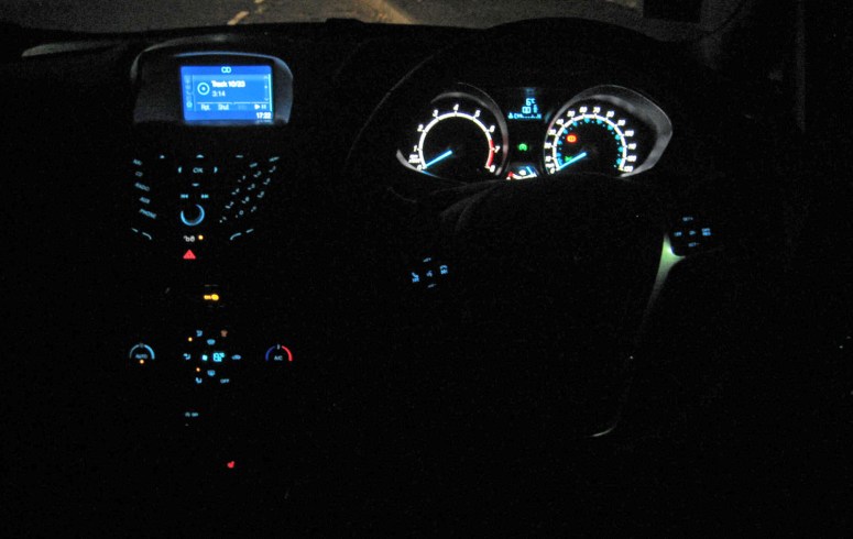 Fiesta 1.0 ZS Dash at night