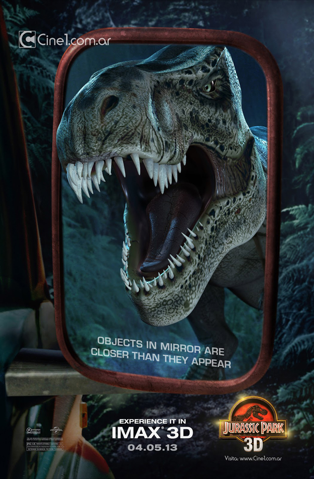 LR Defender Jurassic-Park-t-rex mirror